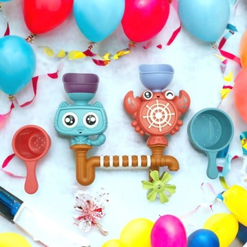 ВОДЯНАЯ ВАННА ИГРУШКА ДЛЯ ВАННЫ КОТЕНОК КРАБ ФОНТАН