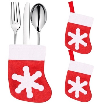 Рождественские чехлы для столовых приборов из фетра 12 шт.