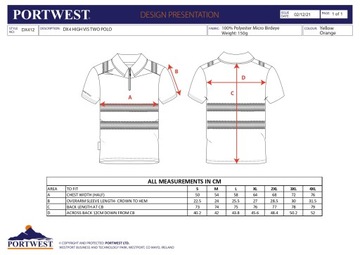 РУБАШКА ПОЛО PORTWEST СТРЕТЧ ОРАНЖЕВАЯ DX412