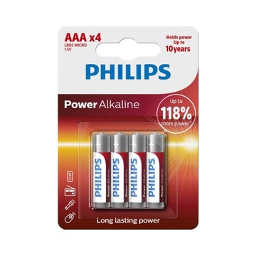4x BATERIA ALKALICZNA PHILPS POWER ALKALINE AAA R3