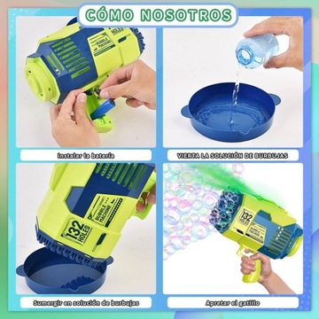 МЕГА ПИСТОЛЕТ ДЛЯ ПУЗЫРЬКОВ, ПУСКАТЕЛЬ ДЛЯ МЫЛЬНЫХ ПУЗЫРЕЙ, СВЕТЯЩАЯСЯ МАШИНА