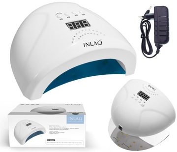 INLAQ Lampa UV LED 48W do Paznokci Żeli Hybryd, Sensor, Zdejmowana Podstawa