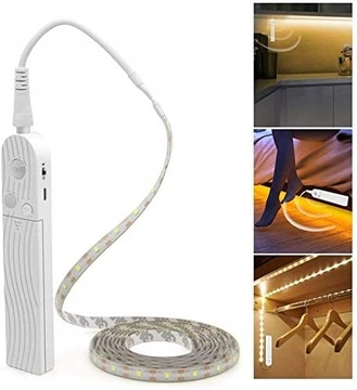 taśmy LED Czujnik ruchu oświetlenia pod szafką 1M