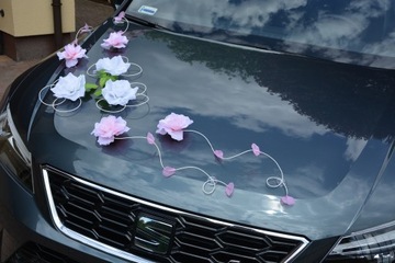 Dekoracja samochodu ozdoby na auto do ślubu A40