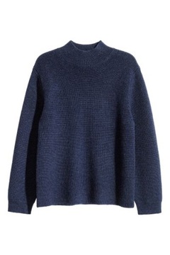 H&M Wełniany półgolf sweter męski z półgolfem modny stylowy miękki miły XS