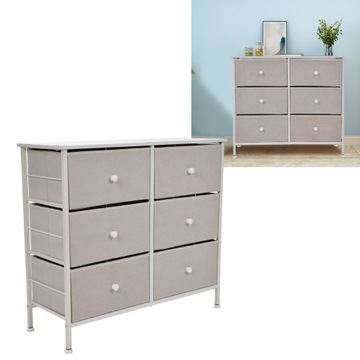 3-х уровневый комод с 6 ящиками из нетканого материала с ручками Hom.