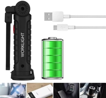 БОЛЬШАЯ ЛАМПА ДЛЯ МАСТЕРСКОЙ СВЕТОДИОДНАЯ COB МАГНИТ USB