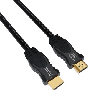 CERTYFIKOWANY KABEL HDMI 2.1 PRZEWÓD 8K 60Hz 4K 3D HDR ARC PREMIUM AGOG 1m