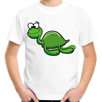 Koszulka dziecięca z żółwiem żółw t-shirt na prezent dla dzień dziecka 140