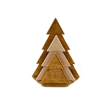 Choinka drewniana podświetlana mini ozdoba 29,5cm x 22,5cm