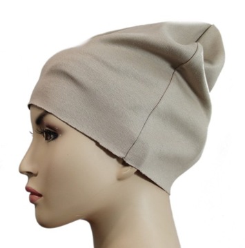 ШАПКА-БИНИ, универсальная, хлопок, СИНЯЯ.