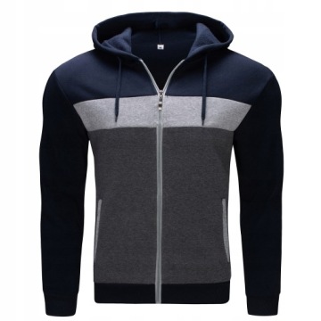 R2574 r. 3XL GŁADKA ROZPINANA BLUZA Z KAPTUREM
