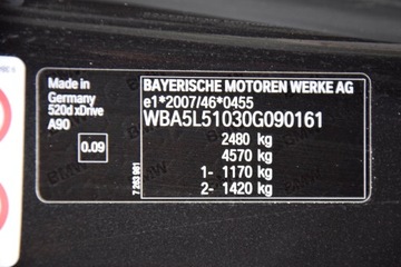 BMW Seria 5 F10-F11 Touring Facelifting 520d 190KM 2015 4x4 xDrive Automat 190 PS, Webasto z Pilota, EL Klapa, Navi, GWARANCJA, zdjęcie 39