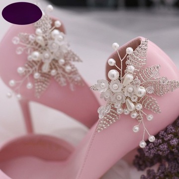 1 пара жемчужных зажимов для обуви, милые туфли, аксессуары для декора своими руками, пряжки для обуви.