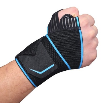 Ściągacz POINT stabilizator nadgarstka 2 szt blue!