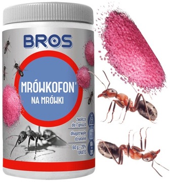 BROS MRÓWKOFON Granulowana Trutka na Mrówki - Niszcząca Całe Gniazda 72g