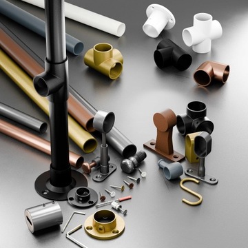 RELING KUCHENNY DRĄŻEK Z HACZYKAMI 100 CM + 12 haczykow ARTEST