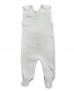 ŚPIOCHY śpioszki ROZPINANE 68 PIŻAMKA niemowlęca PAJAC BIAŁY