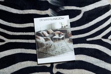 КОВЕР ИЗ ИСКУССТВЕННОЙ КОЖИ 100х150 см КОЖА ЗЕБРЫ #C150