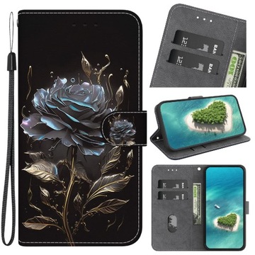 Etui dla Motorola Moto G9 Plus Skóra PU Kwiat motyla malowany Automaty do