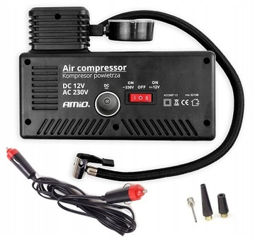 KOMPRESOR SAMOCHODOWY SPRĘŻARKA POMPKA 12V 220V