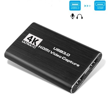 Grabber HDMI 4K Nagrywarka Obrazu Video na USB 3.0 do PC Laptopa Karta