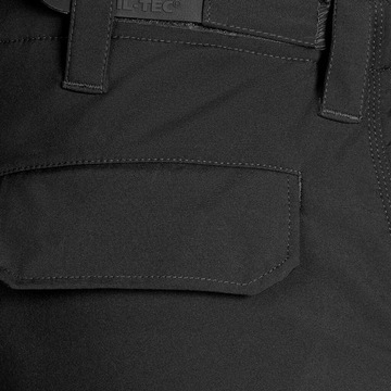 Spodnie ocieplane wodoodporne bojówki Mil-Tec Softshell Explorer Czarne XXL