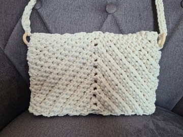 Летняя сумочка в стиле бохо, ко Святому Причастию. из веревки ручной работы, ручная работа.