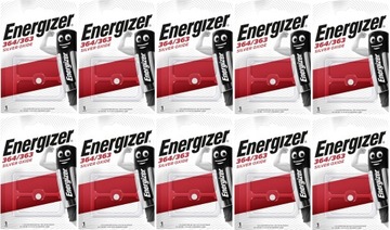 10x BATERIA SREBROWA ENERGIZER SR621SW 621 364 363 SR60