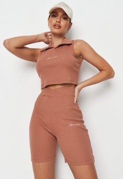 MISSGUIDED KOMPLET KRÓTKIE SPODENKI TOP HCO988 R.S