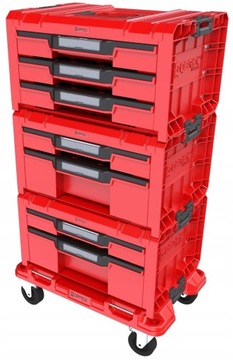 QBRICK szafka PRO Drawer SET 3 QS322 RED ULTRA HD