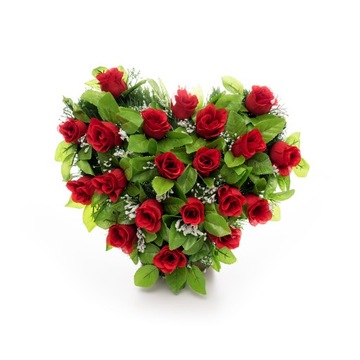 УКРАШЕНИЕ САМОГО МОГИЛА ЦВЕТЫ РОЗЫ КУЧКА БОЛЬШОЕ СЕРДЦЕ В ГОРШКЕ