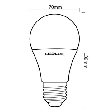 Светодиодная лампа E27 18Вт = 130Вт SMD 4000К нейтральная Premium LEDLUX не мигает