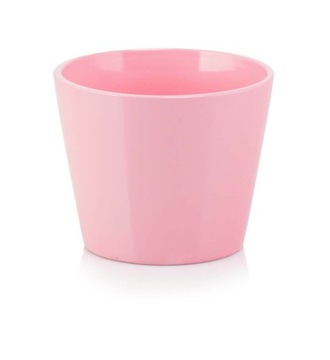 CERAMICZNA OSŁONKA DONICZKA 12CM Pudrowy RÓŻ pod PRYMULKĘ