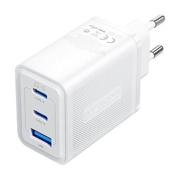 VENTION ŁADOWARKA SIECIOWA 2X USB TYP C USB TYP A SZYBKIE ŁADOWANIE GAN III
