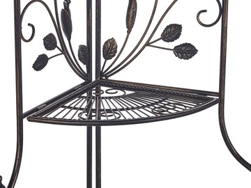 МЕТАЛЛИЧЕСКАЯ УГЛОВАЯ ПОЛКА ПОЛКА Садовая подставка для цветов Подставка