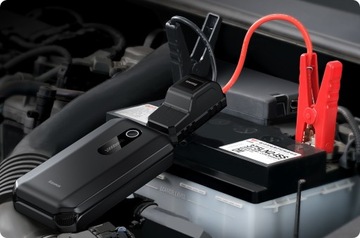 BASEUS POWER BANK JUMP STARTER START BOOSTER TORCH 10000 мАч + ЗАЖИМЫ