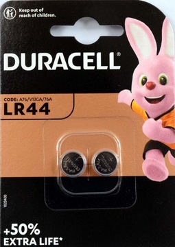 Bateria DURACELL LR44 (A76) 1,5V x 2 szt.