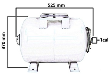 МЕМБРАННЫЙ БАК 50 Л ИЗ УГЛЕРОДИСТОЙ СТАЛИ ГИДРОФОР ДЛЯ ВОДЯНОГО НАСОСА