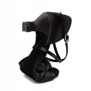 РЕГУЛИРУЕМЫЕ ТАНЦЕВАЛЬНЫЕ ТУФЛИ, ЧЕРНЫЕ, 7,5 см