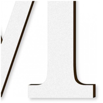 Ламинат буква M TIMES белый размер M 10 см