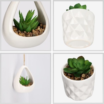 ИСКУССТВЕННЫЕ ЦВЕТКИ ДЕКОРАТИВНЫЕ СУККУЛЕНТНЫЕ 4 ШТ.