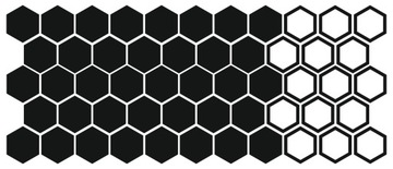 NAKLEJKI na Auto MOTYW HEXAGON 53sztuki 8cm