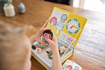 JANOD MAGNETIBOOK Uczę się zegarka układanka Zegar