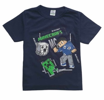 MINECRAFT bawełniana koszulka chłopięca 110 cm/4-5