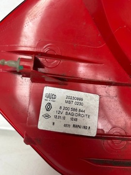 POKLOP SVĚTLO ZADNÍ PRAVÁ RENAULT CLIO III KOMBI