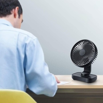 Мини-беспроводной настольный вентилятор с USB-зажимом 180° для стола