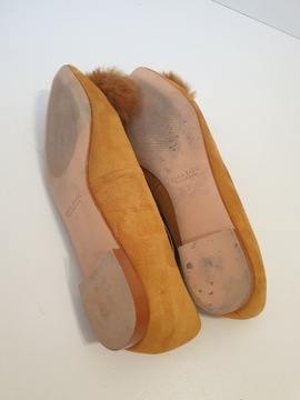 Кожаные балетки Zara Basic.