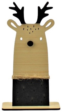 Reniferek Czarny Ozdoba Figurka 18 cm Dekoracja Świąteczna + Gratis