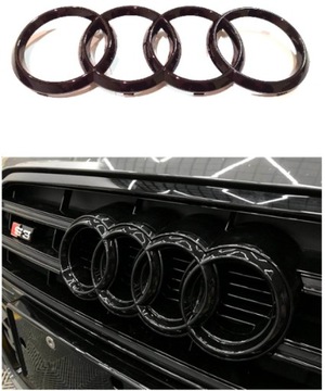 Q7 SQ7 AUDI EMBLEMAT ZNACZEK PRZÓD PRZEDNI 315x110 CZARNY POŁYSK
